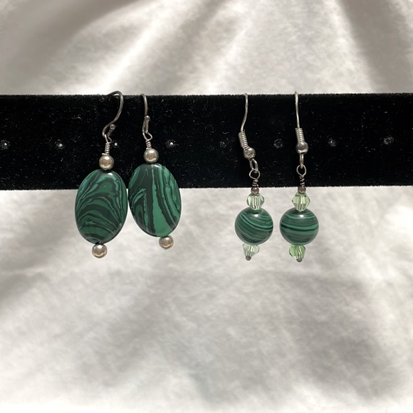 Faux Jade Earrings - Picture 1 of 2